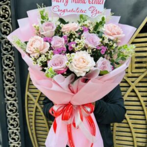 bó hoa chúc mừng ngọt ngào – pink melody
