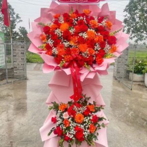 kệ hoa chúc mừng thành Đạt – red victory