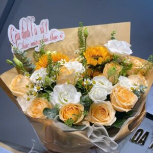 bó hoa chúc mừng thanh nhã – golden grace