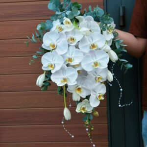 bó hoa cưới lan hồ Điệp – white orchid bride