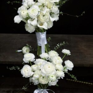 set hoa cưới white harmony – cô dâu & phù dâu