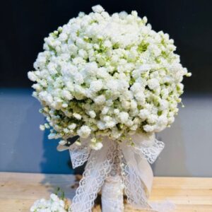 bó hoa cưới baby white cloud