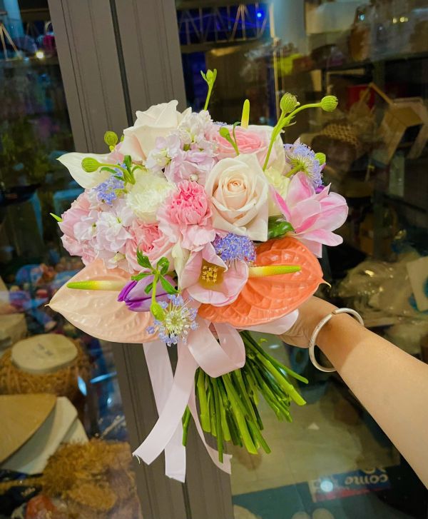 bó hoa cưới sweet pastel – dịu ngọt ngày yêu