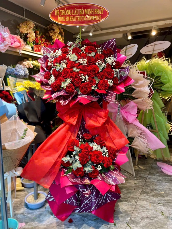 kệ hoa khai trương hồng phát – red fortune