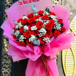 bó hoa hồng Đỏ nổi bật – passion rouge