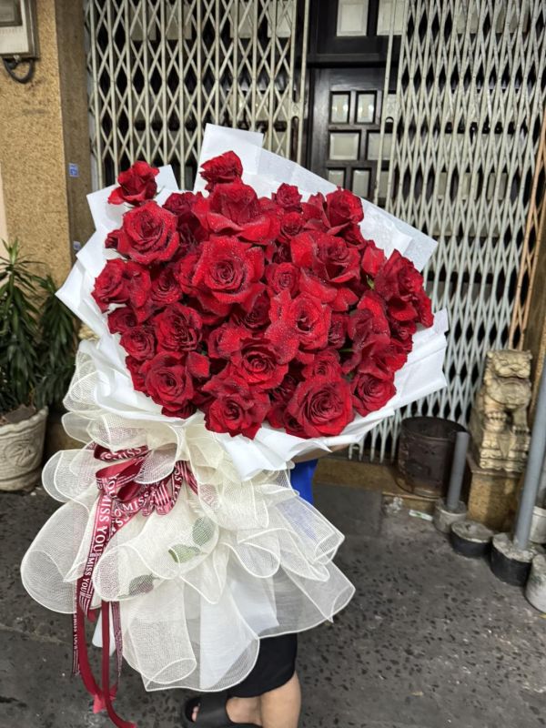 hoa sinh nhật tonde đỏ