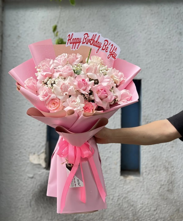 Bó Hoa Sinh Nhật Phong Cách Hàn Quốc Sang Trọng
