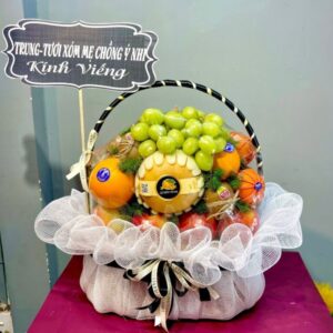 giỏ hoa trái cây chia buồn
