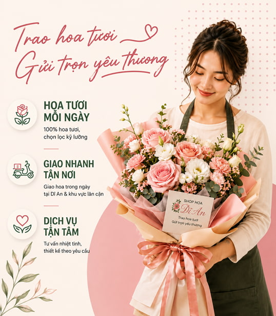 banner shop hoa dĩ an
